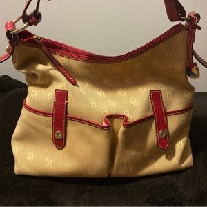 Dooney & Bourke Purse, Size: One Size Fits All, Color: Burgundy/Tan